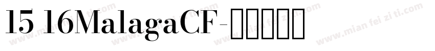 15 16MalagaCF字体转换